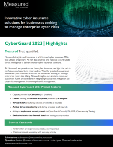Компания Measured Analytics and Insurance представляет CyberGuard 2023