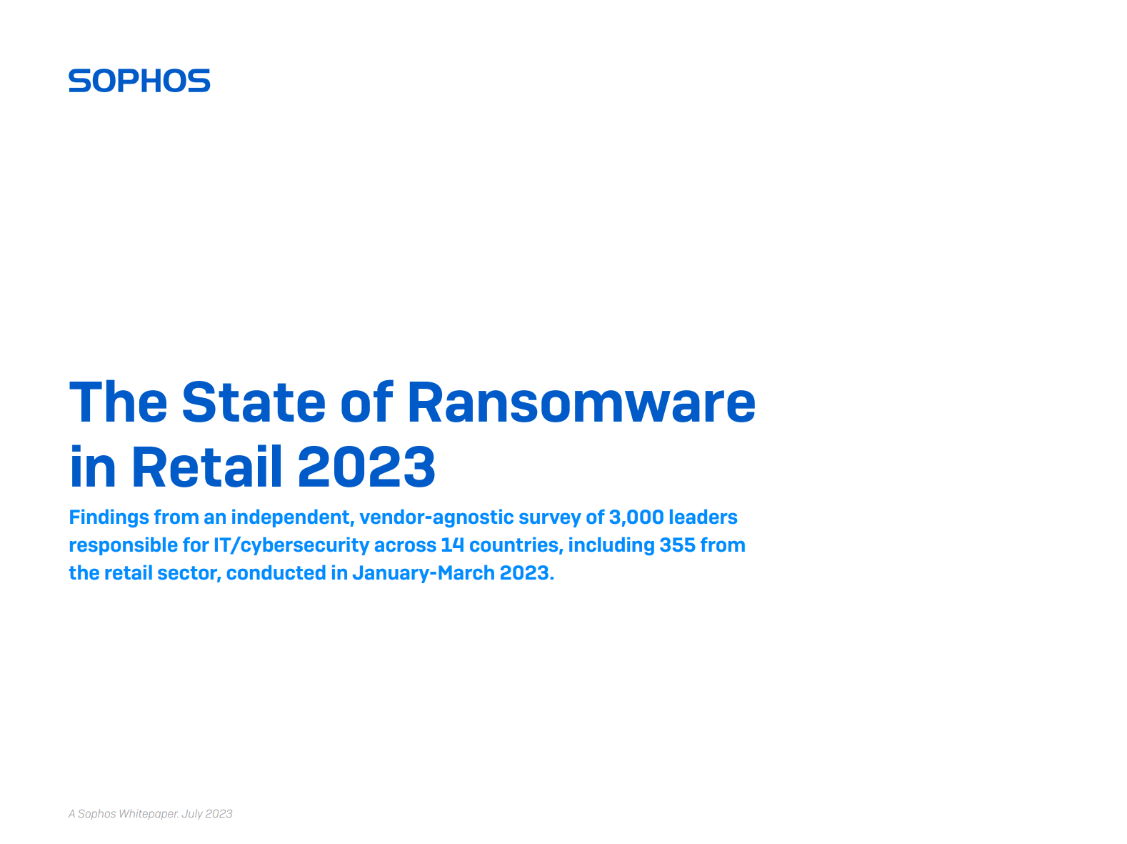 Обзор Sophos: программы-вымогатели в розничной торговле в 2023 году