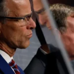 John Thune, R-S.D., and Mark Warner, D-Va., hold a news conference at the U.S. Capitol on March 7, 2023 in Washington, D.C. (Photo by Chip Somodevilla/Getty Images)