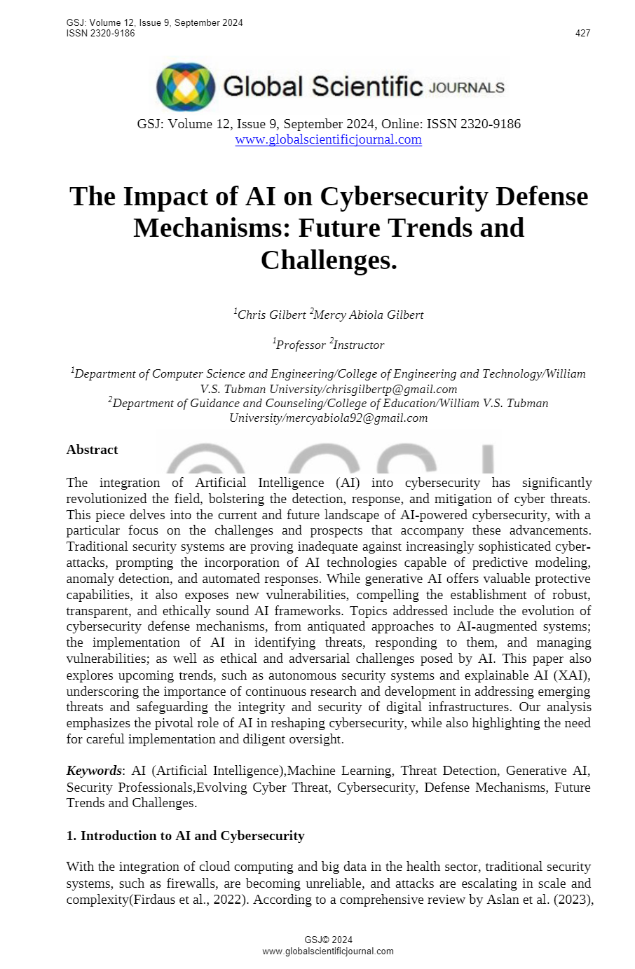 Влияние искусственного интеллекта на кибербезопасность: перспективы и вызовы