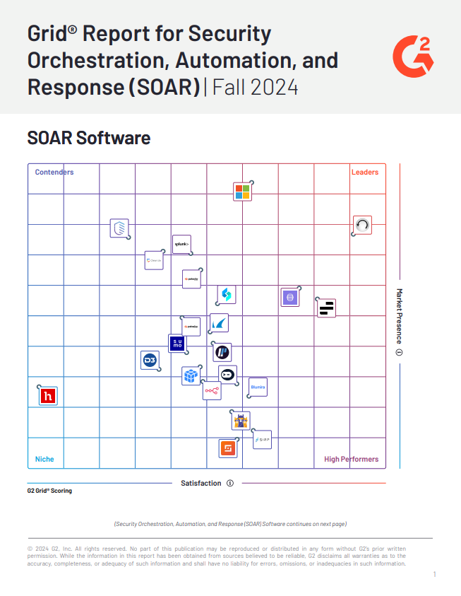 Полный отчет по G2 Fall 2024 Grid Report для Security Orchestration, Automation, and Response (SOAR)