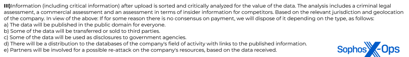 Скриншот с сайта утечки вируса-вымогателя