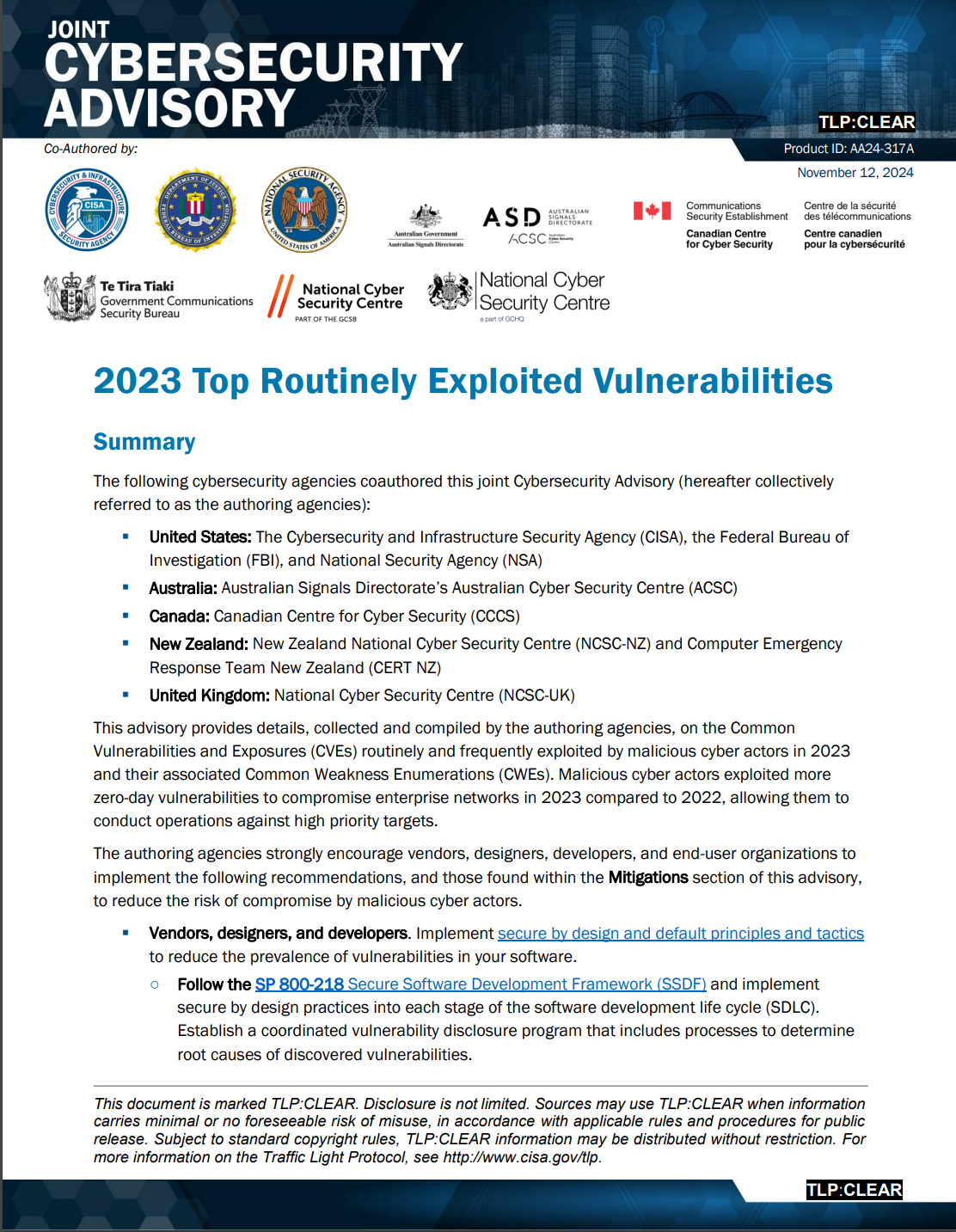 2023: Анализ наиболее часто эксплуатируемых уязвимостей в киберпространстве